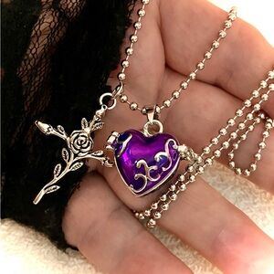 URN NECKLACE Purple Heart locket